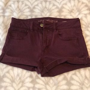 AEO high rise shortie shorts